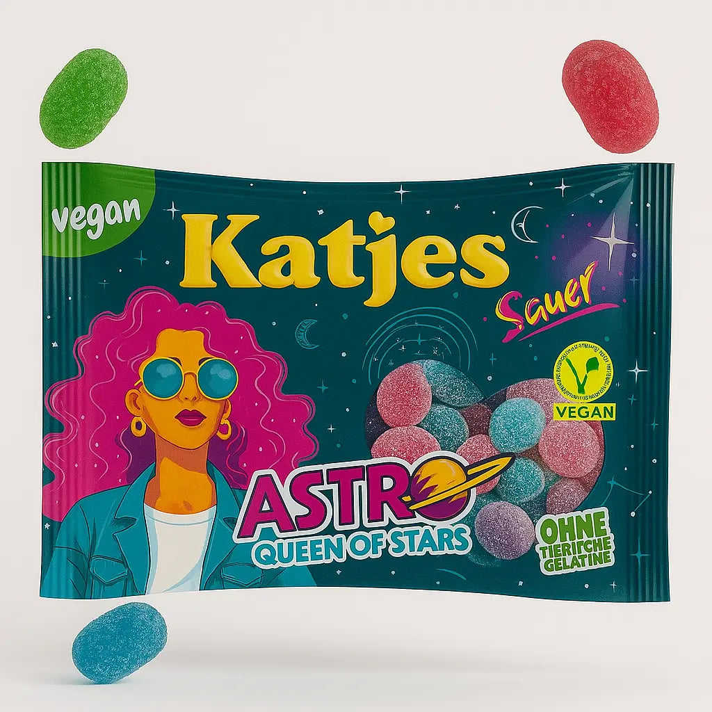 Katjes Astro Queen of Stars Sauer 175g Katjes - Butikkom