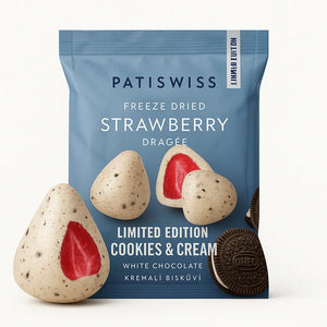 Patiswiss Dried Strawberry & Cookies & Cream White Chocolate 50g PATISLOVE - Butikkom