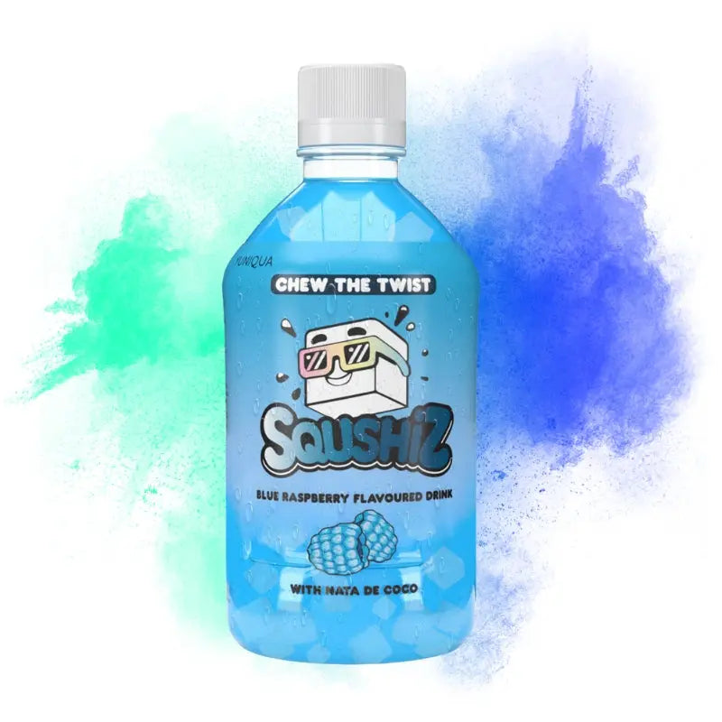 Squshiz Blue Raspberry med Nata de Coco 350ml SQUSHiZ - Butikkom