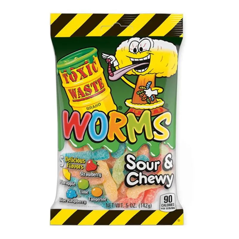 Toxic Waste Sour Gummy Worms 142g Toxic Waste - Butikkom