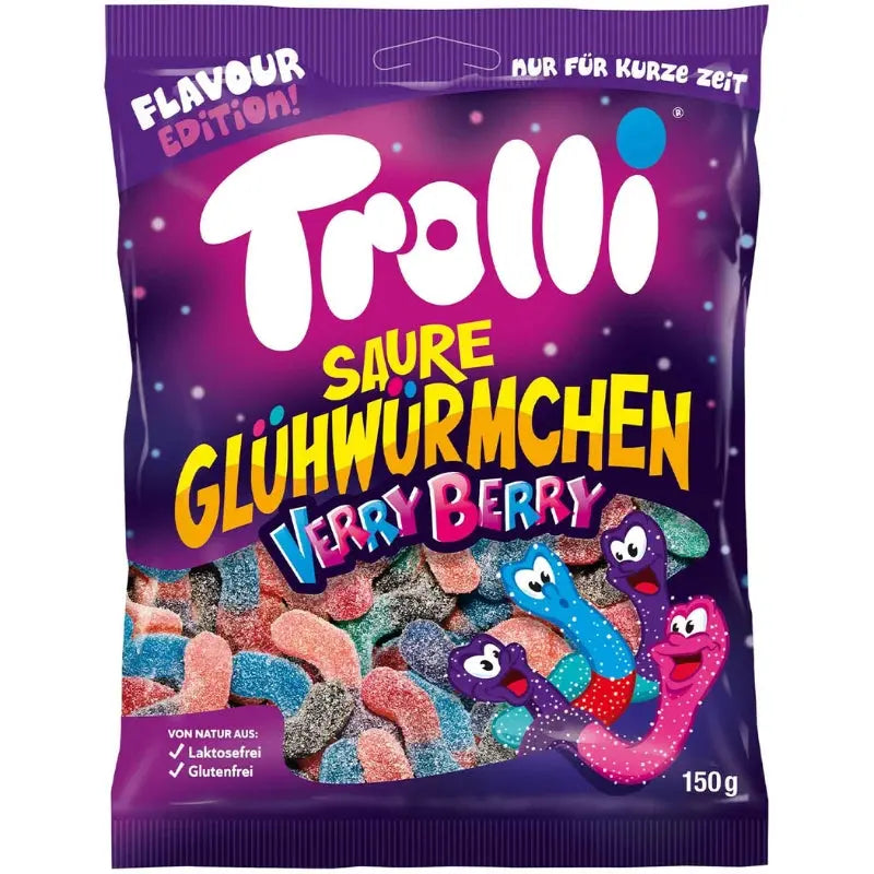 Trolli Sur Lysmaskar Verry Berry 150g Trolli - Butikkom