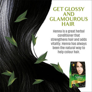 Vatika Hennapulver Rich Black 60g Vatika - Butikkom