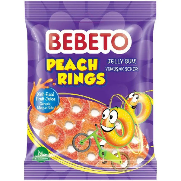 BEBETO Peach Rings 80g BEBETO - Butikkom