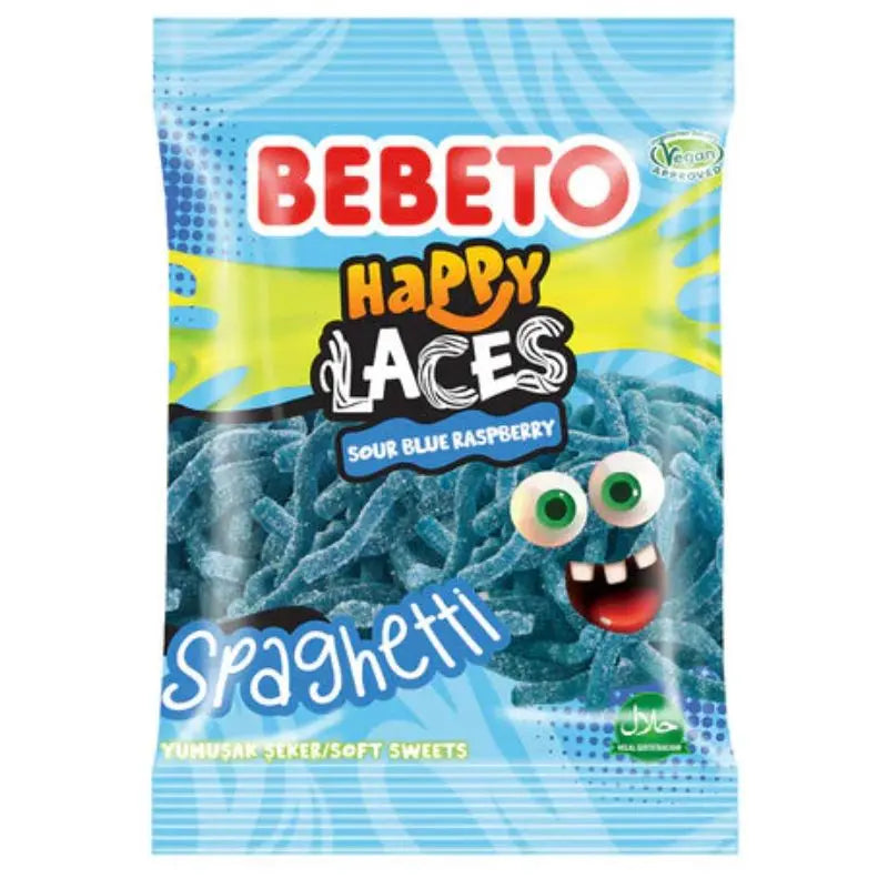 BEBETO Spagetti Sour Blue Raspberr 70g BEBETO - Butikkom
