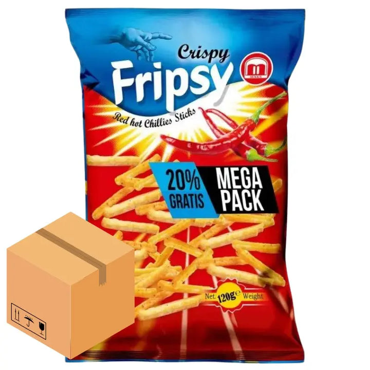 Crispy Fripsy Red Hot Chilli 12 x 120g Butikkom - Butikkom