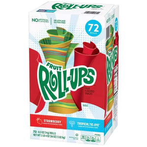 Fruit Roll-Ups Strawberry &amp; Tropical Tie-Dye 72 pcs