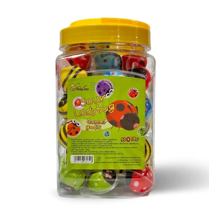 Gummigodis Sour Ladybug 1st x 10g Noor Star - Butikkom