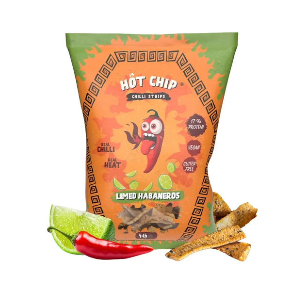 HOT CHIP CHILLI STRIPS Limed Habaneros 80g HOT CHIP - Butikkom