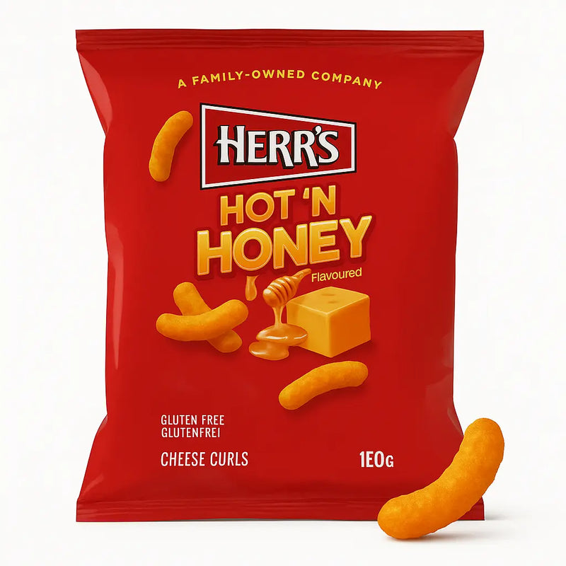 Herr's Cheese Curls Hot n Honey 113g Herr´s - Butikkom