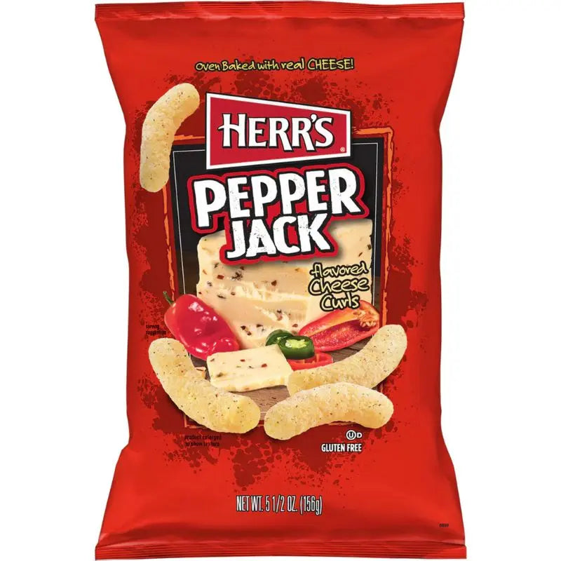 Herr´s Pepper Jack Cheese Curls 156g Herr´s - Butikkom