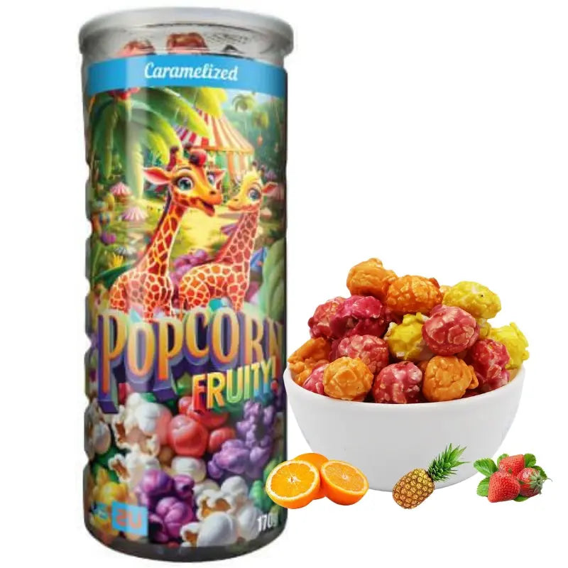 Karamelliserade Popcorn Fruity Mix 170g Fluff - Butikkom