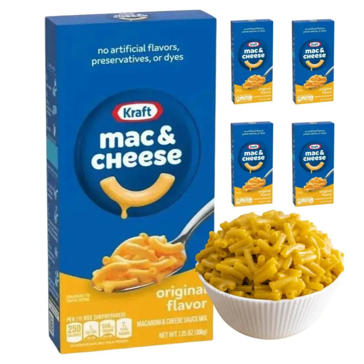 Kraft Macaroni & Cheese 5 x 206g Butikkom - Butikkom