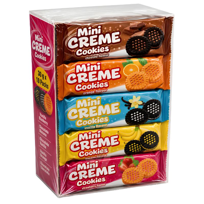 Mini Creme Cookies Mix Flavor 300g