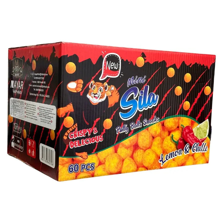 Sila Mini Balls Snacks Lemon & Chilli 60 x 20g - Butikkom