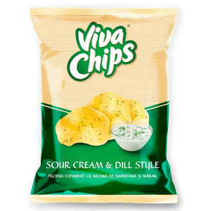 Viva Chips Sour Cream &amp; Dill 100g