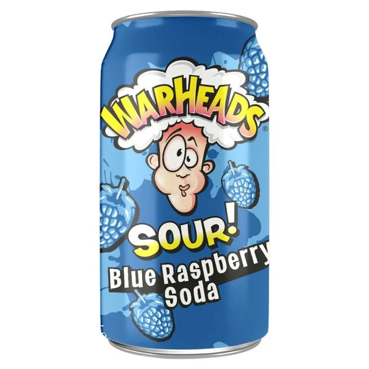 Warheads Sour Blue Raspberry Soda 3st x 355ml Warheads - Butikkom