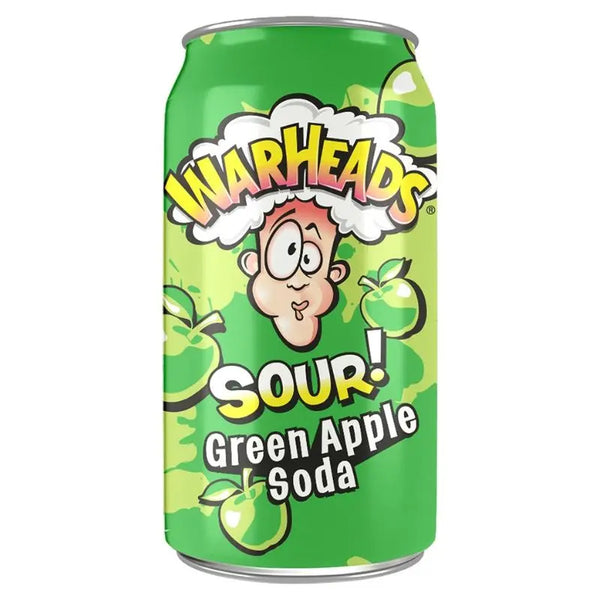Warheads Sour Green Apple Soda 3st x 355ml Warheads - Butikkom