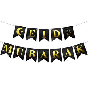 Eid Mubarak Gold &amp; Black