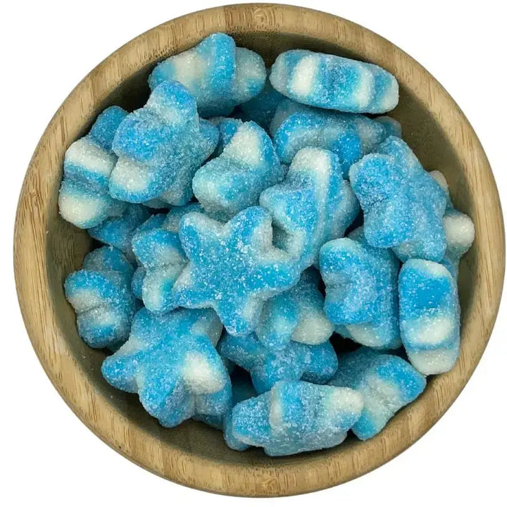 Fizzy Blue & White Stars 1kg Sweetzone - Butikkom