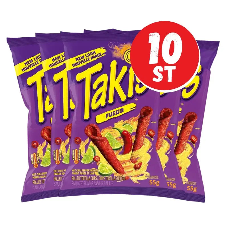 Takis Fuego 55g SPANIEN 10 st Takis - Butikkom