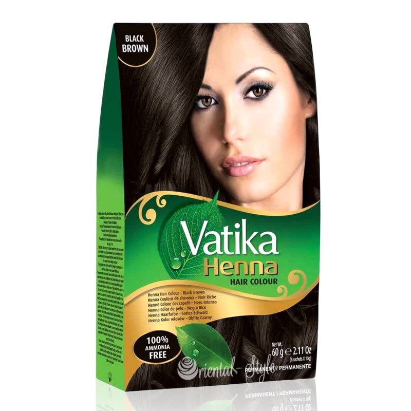 Vatika Hennapulver Black Brown 60g Vatika - Butikkom