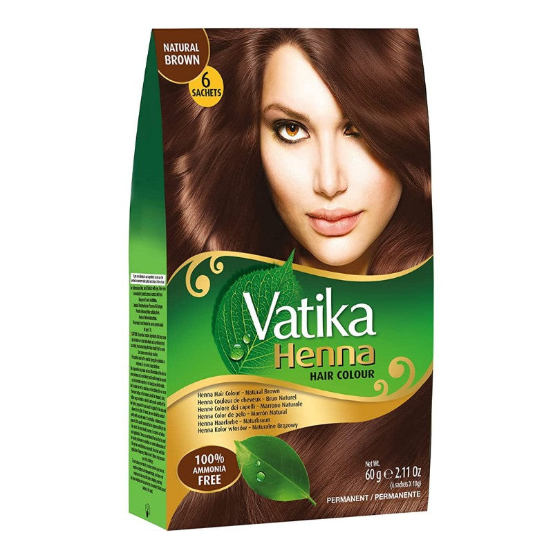 Vatika Hennapulver Natural Brown 60g Vatika - Butikkom