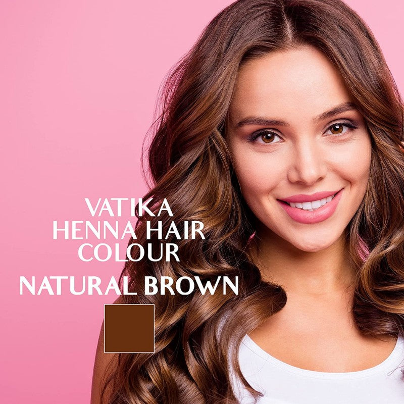 Vatika Hennapulver Natural Brown 60g Vatika - Butikkom